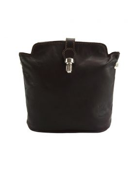 Clara leather Crossbody bag - Dark Brown