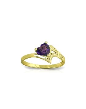 0.75 Carat 14K Gold Ring Natural Purple Amethyst