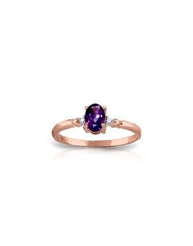 0.46 Carat 14K Rose Gold Young Love Amethystr Diamond Ring