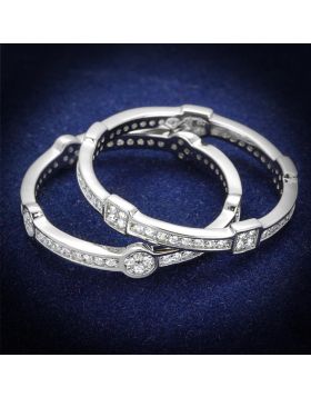 TS503-5 - 925 Sterling Silver Rhodium Ring AAA Grade CZ Clear