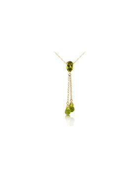 3.75 Carat 14K Gold Necklace Peridot