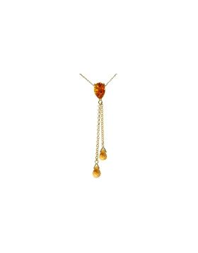 3.75 Carat 14K Gold Necklace Citrine