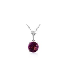 1.15 Carat 14K White Gold Moist Darkness Amethyst Necklace