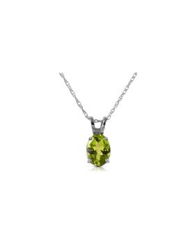 0.85 Carat 14K White Gold Fit For A Queen Peridot Necklace