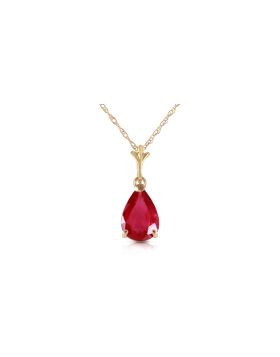 1.75 Carat 14K Gold House Of Flesh Ruby Necklace