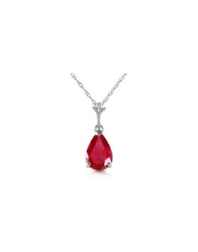 1.75 Carat 14K White Gold Sense Passionately Ruby Necklace