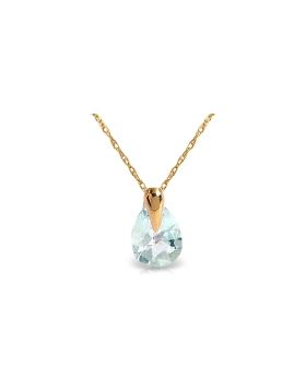 0.68 Carat 14K Gold Necklace Natural Aquamarine
