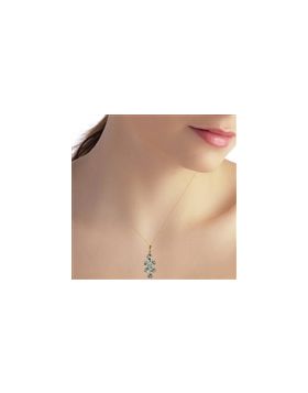 3.15 Carat 14K Gold Necklace Aquamarine