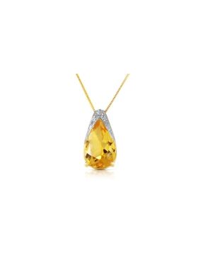 5 Carat 14K Gold Necklace Natural Citrine