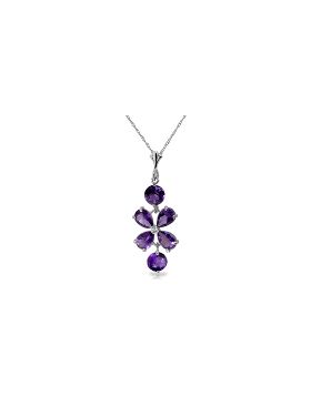 3.15 Carat 14K White Gold Loving Others Amethyst Necklace