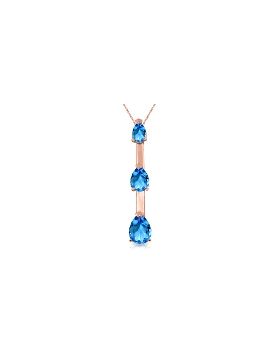 14K Rose Gold Blue Topaz Jewelry Series Necklace