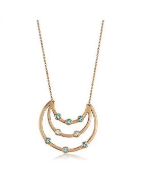 Necklace,Stainless Steel,IP Rose Gold(Ion Plating),Top Grade Crystal,Multi Color