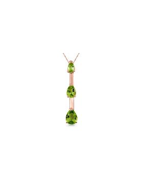 14K Rose Gold Peridot Necklace Imperial