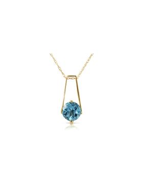 1.45 Carat 14K Gold Love At First Light Blue Topaz Necklace