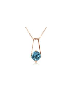 1.45 Carat 14K Rose Gold Lullaby Blue Topaz Necklace