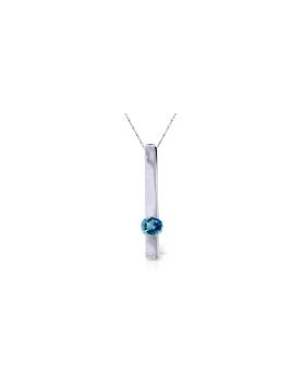 0.25 Carat 14K White Gold Mysterious Ways Blue Topaz Necklace