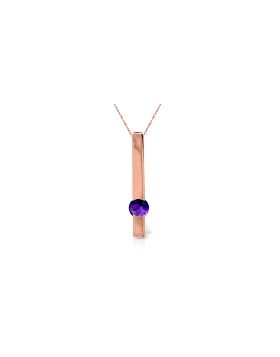 0.25 Carat 14K Rose Gold Bar Amethyst Necklace