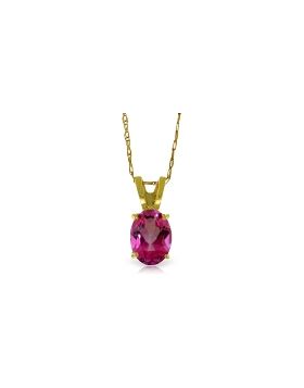 0.85 Carat 14K Gold Heart Asks Mind Pink Topaz Necklace