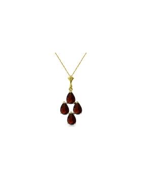 1.5 Carat 14K Gold Vine Burst Garnet Necklace