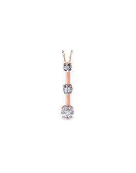 0.1 Carat 14K Rose Gold Diamond Necklace