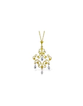 0.02 Carat 14K Gold Chandelier Necklace Diamond