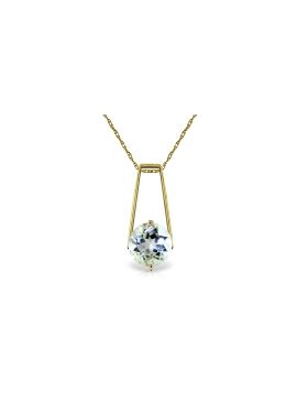 1.45 Carat 14K Gold Gold Necklace Aquamarine