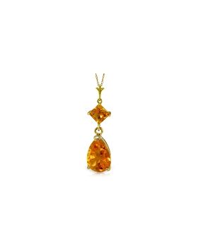 2 Carat 14K Gold Dance Me Citrine Necklace