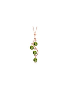 2.25 Carat 14K Rose Gold Grape Peridot Necklace