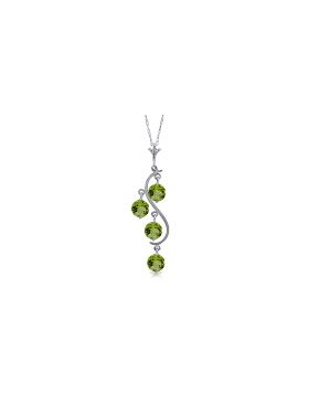 2.25 Carat 14K White Gold Thousand Voices Peridot Necklace