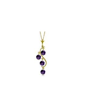 2.25 Carat 14K Gold Love Loving You Amethyst Necklace