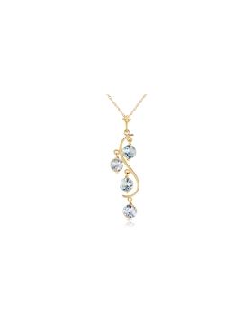 2.25 Carat 14K Gold Loving Aquamarine Necklace