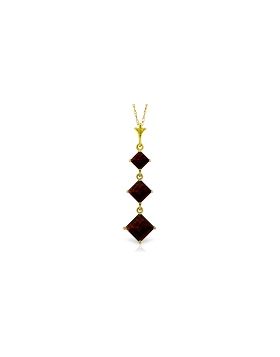 2.4 Carat 14K Gold Marvel Garnet Necklace