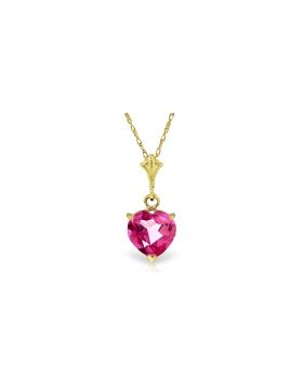 1.15 Carat 14K Gold As I Lay Pink Topaz Necklace