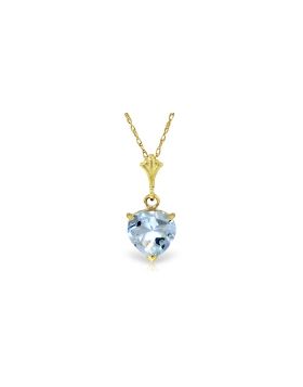 1.15 Carat 14K Gold Love Foundation Aquamarine Necklace