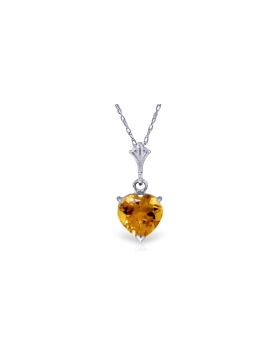 1.15 Carat 14K White Gold Poets Are Born Citrine Necklace