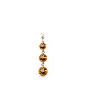 3.6 Carat 14K Rose Gold Rainfall Citrine Necklace