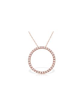 14K Rose Gold Diamonds Circle Of Love Gemstone Necklace