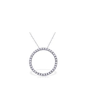 0.52 Carat 14K White Gold Diamond Circle Of Love Necklace