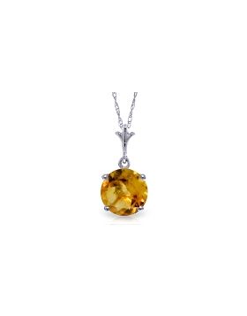 1.15 Carat 14K White Gold Speak To My Heart Citrine Necklace