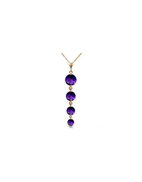 14K Rose Gold Purple Amethyst Class Deluxe Necklace