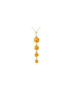14K Rose Gold Citrine Deluxe Necklace