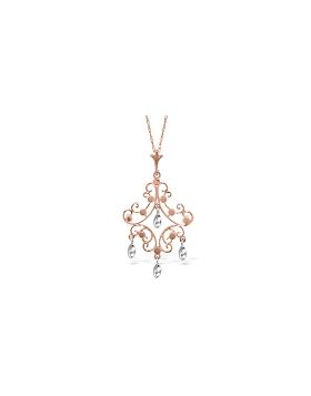 14K Rose Gold Chandelier Necklace