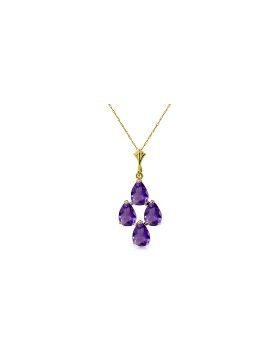 1.5 Carat 14K Gold Sense And Sensations Amethyst Necklace