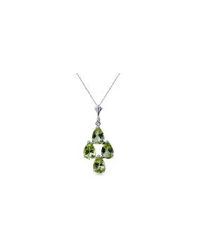 2.25 Carat 14K White Gold Extended Presence Peridot Necklace