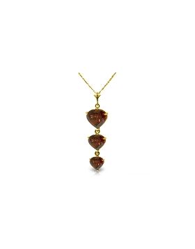 3.03 Carat 14K Gold Winter Love Garnet Necklace