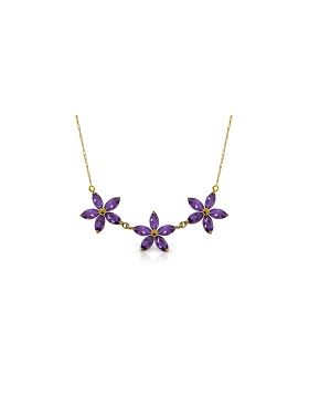 4.2 Carat 14K Gold House Of Mirth Amethyst Necklace