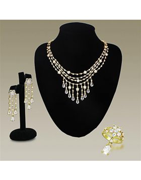 Jewelry Sets,Brass,Gold,AAA Grade CZ,Clear