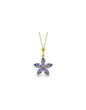 1.4 Carat 14K Gold Necklace Natural Tanzanite