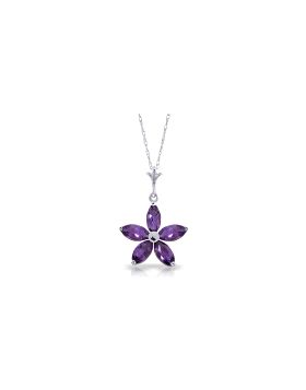 1.4 Carat 14K White Gold I Summon You Amethyst Necklace