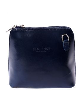 Dalida leather crossbody bag - Blue